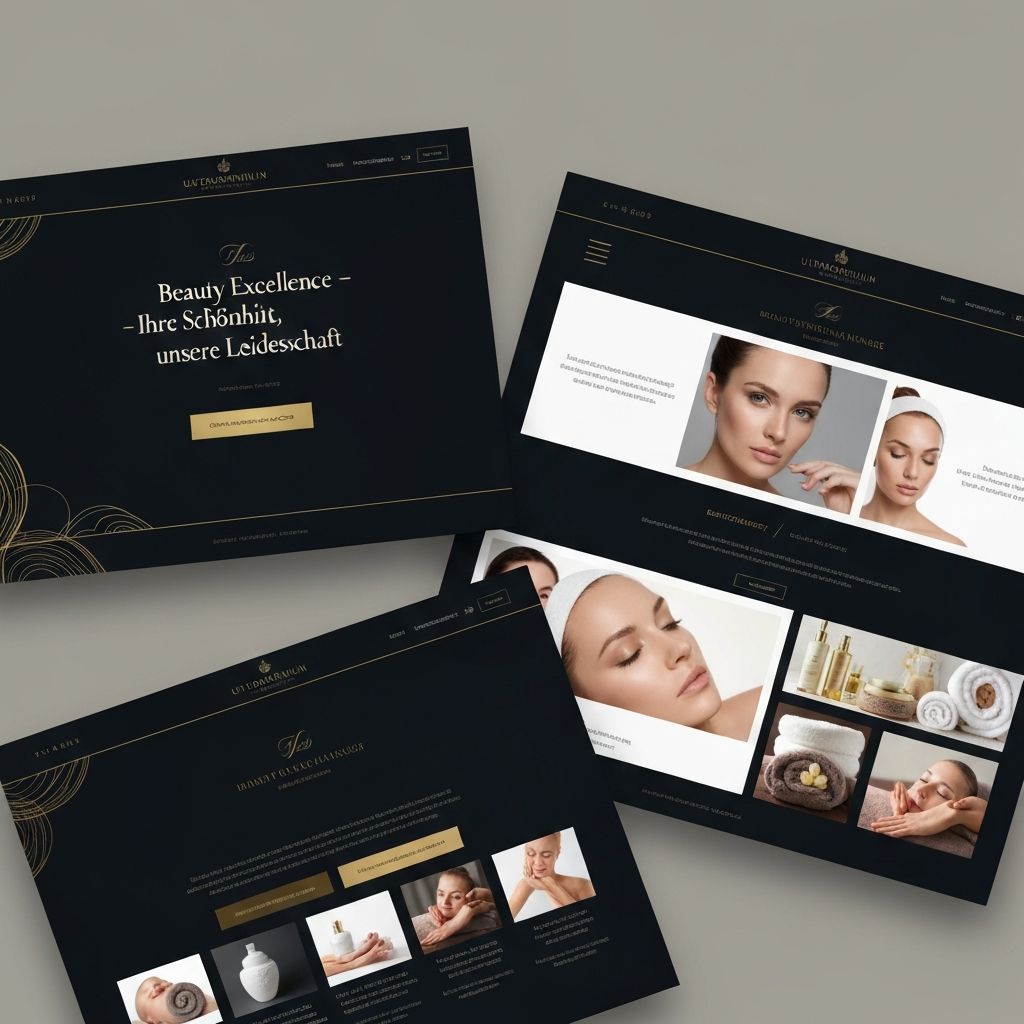 Kosmetikstudio Premium - Luxuriöse Website mit Online-Terminbuchung & Shop